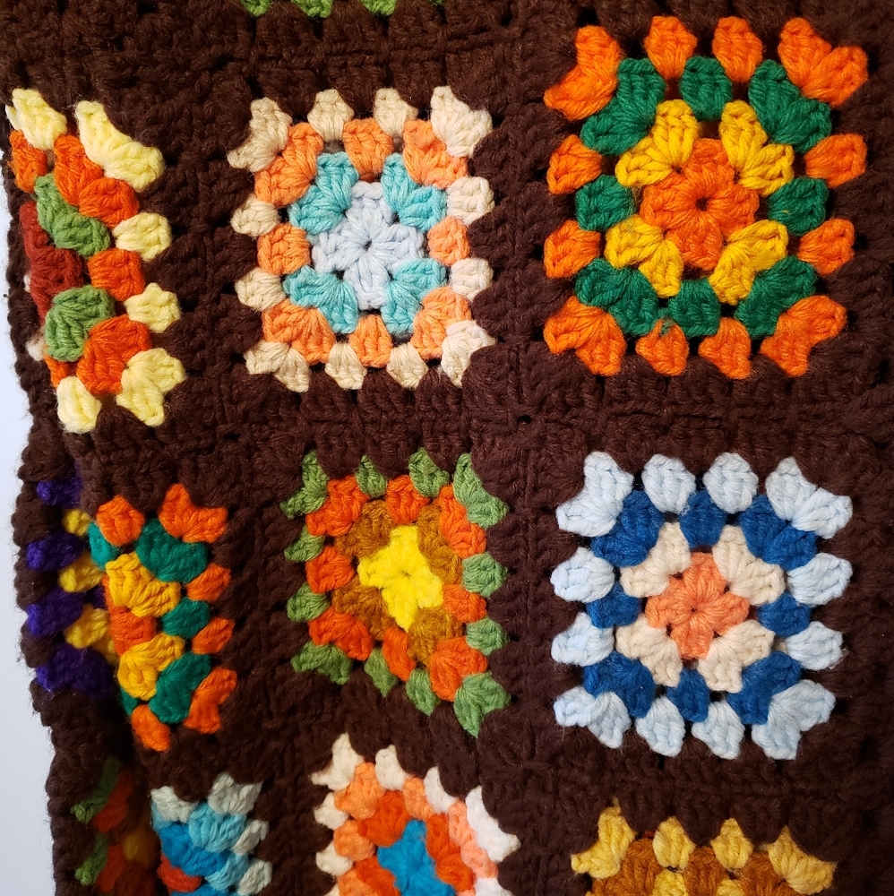 š„VINTAGE | Grandma's Hand-Crocheted Jacket 1970s - Picture 11 of 16